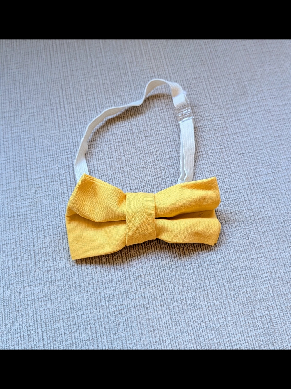 Yellow Bow Tie with Elastic Strap